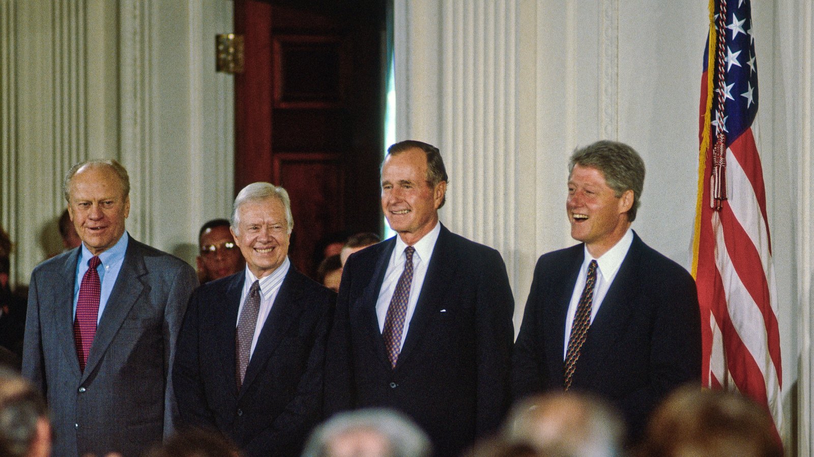 1993 Former Presidents Ford, Carter, and Bush and current President Clinton mark reinstein Shutterstock