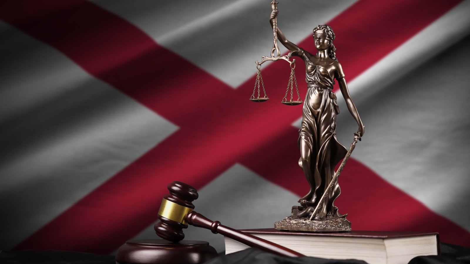 Alabama State Flag Lady Justice Mehaniq Shutterstock