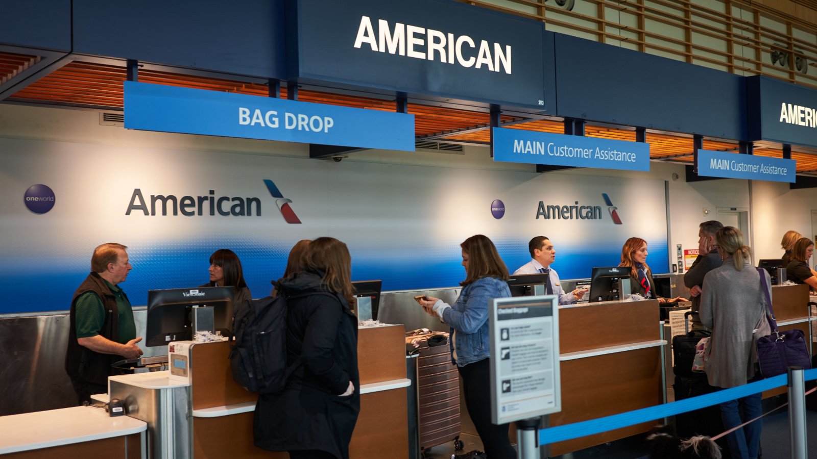 American Airlines Bag Check In Travel Plane Tada Images Shutterstock