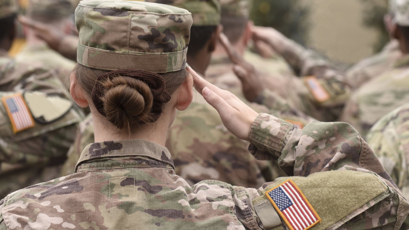 American Soldiers Salute US military Army Bumble Dee shutterstock