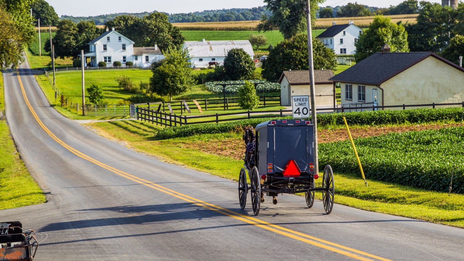 Amish buggy in rural Pennsylvania hutch photography shutterstock