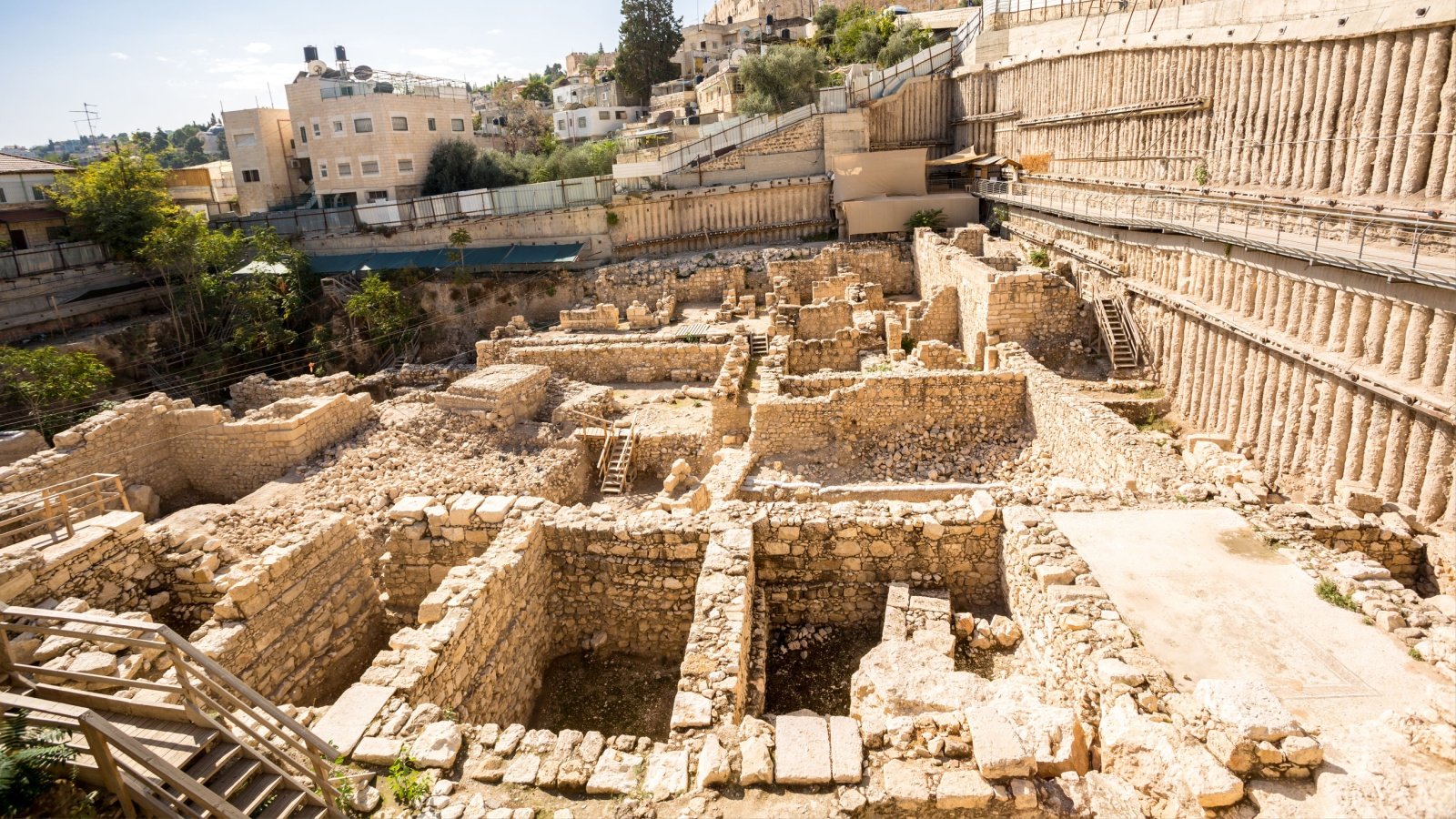 Archaeological site close to City of David in Jerusalem Israel archaeology ancient ruins dig Sopotnicki Shutterstock