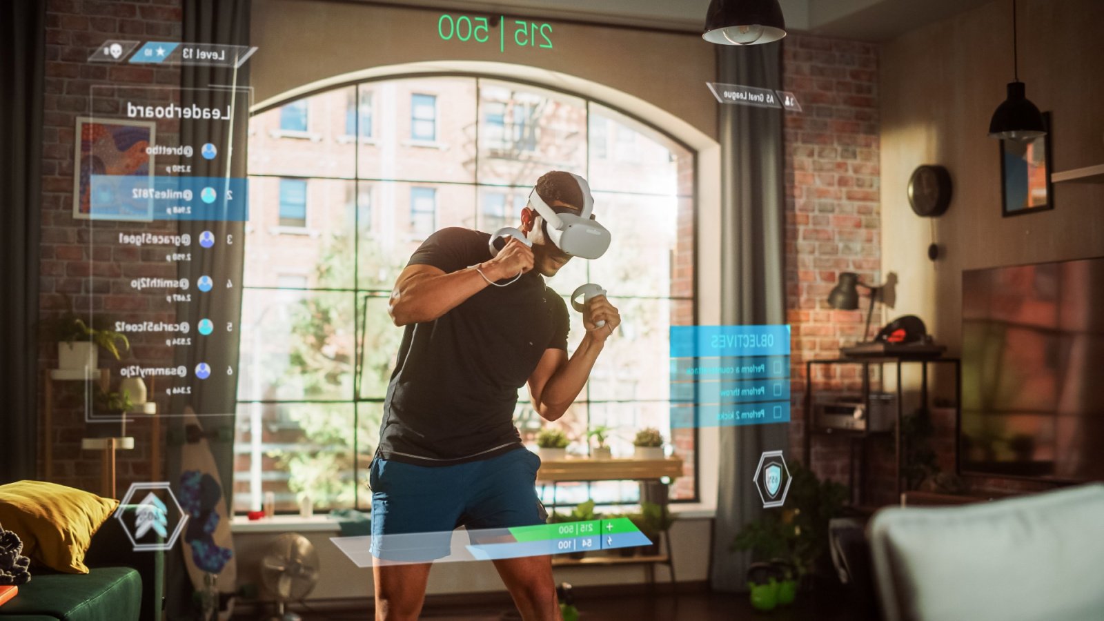 Augmented Reality Virtual VR Fitness Gaming Gorodenkoff Shutterstock