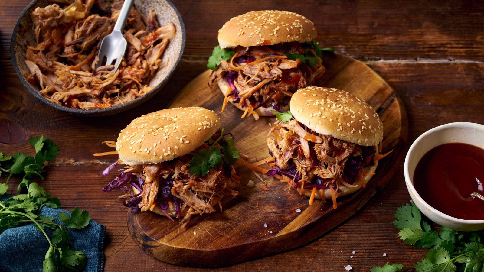 BBQ Pulled pork sandwiches with vegetables Asya Nurullina Shutterstock