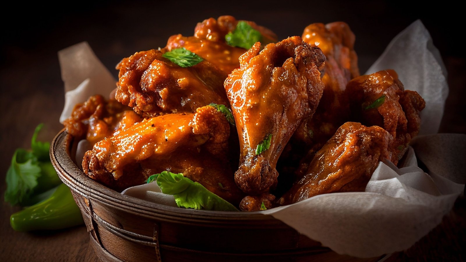 Basket of hot buffalo chicken wings spicy Sandra Chia Shutterstock