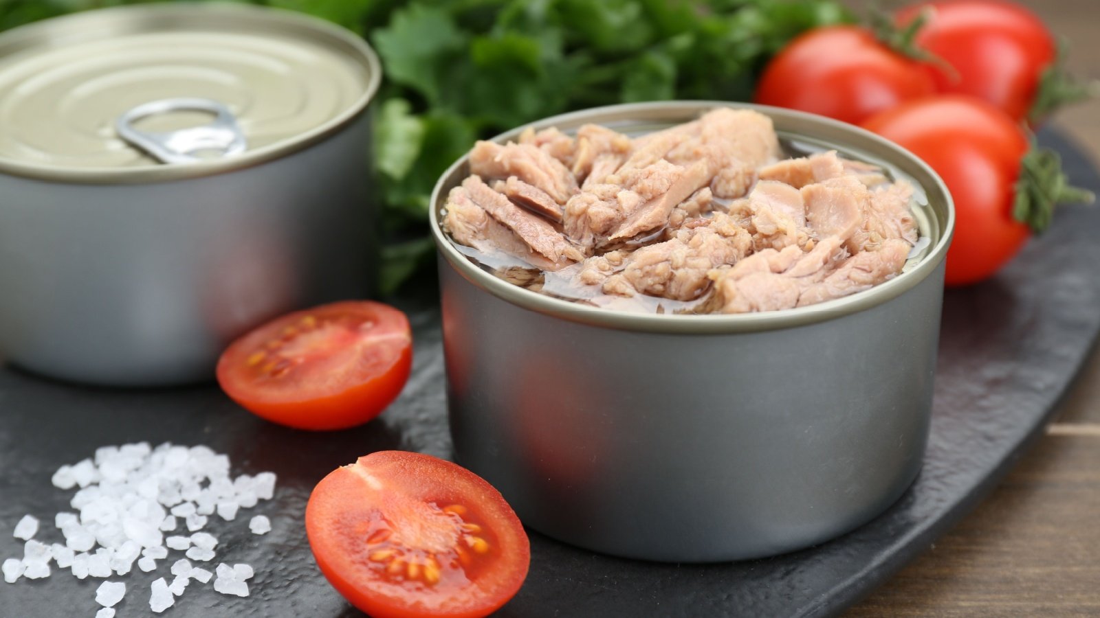 Canned tuna fish food tomatoes salt New Africa Shutterstock Canned tuna fish food tomatoes salt New Africa Shutterstock