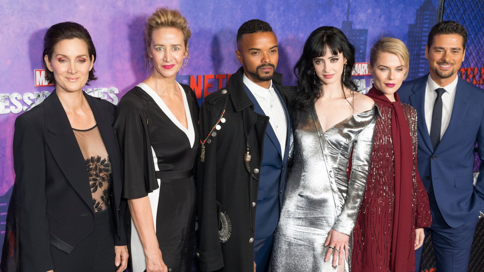 Carrie Anne Moss, Janet McTeer, Eka Darville, Krysten Ritter, Rachael Taylor and J.R. Ramirez attend Marvel Jessica Jones lev radin shutterstock