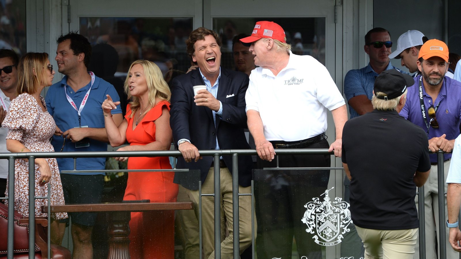 Celebrity Politician Tucker Carlson Trump 2022 laughing L.E.MORMILE Shutterstock