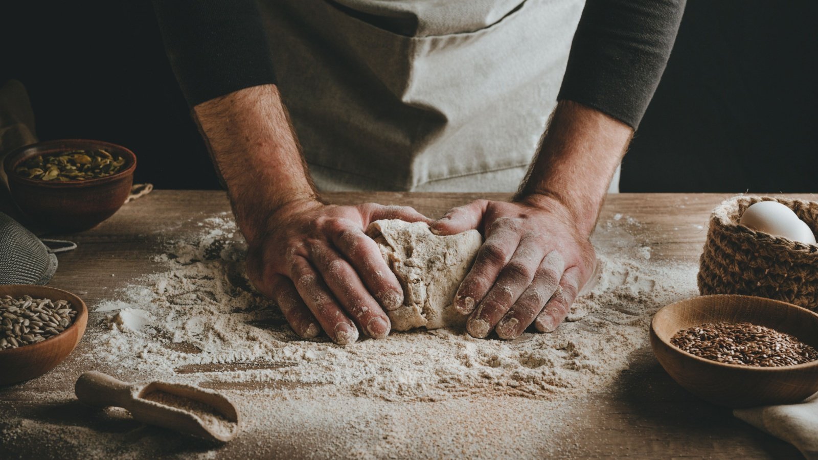 Chef Kneading Break Loaf Lithiumphoto Shutterstock