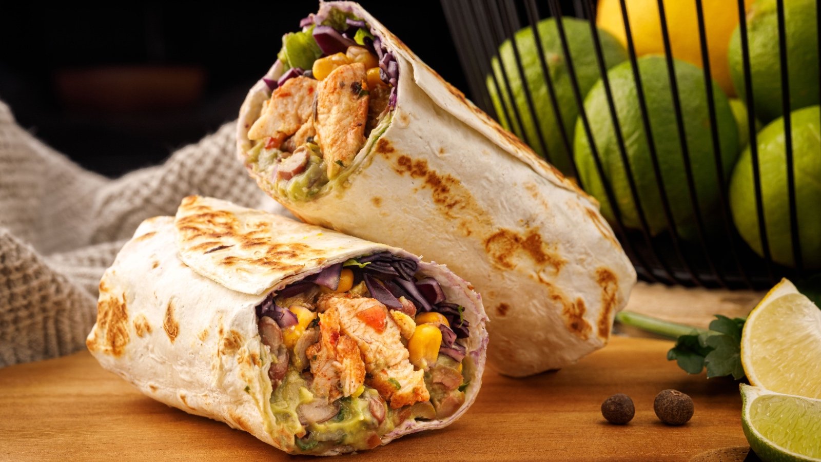 Chicken burrito with vegetables Bystrov Shutterstock