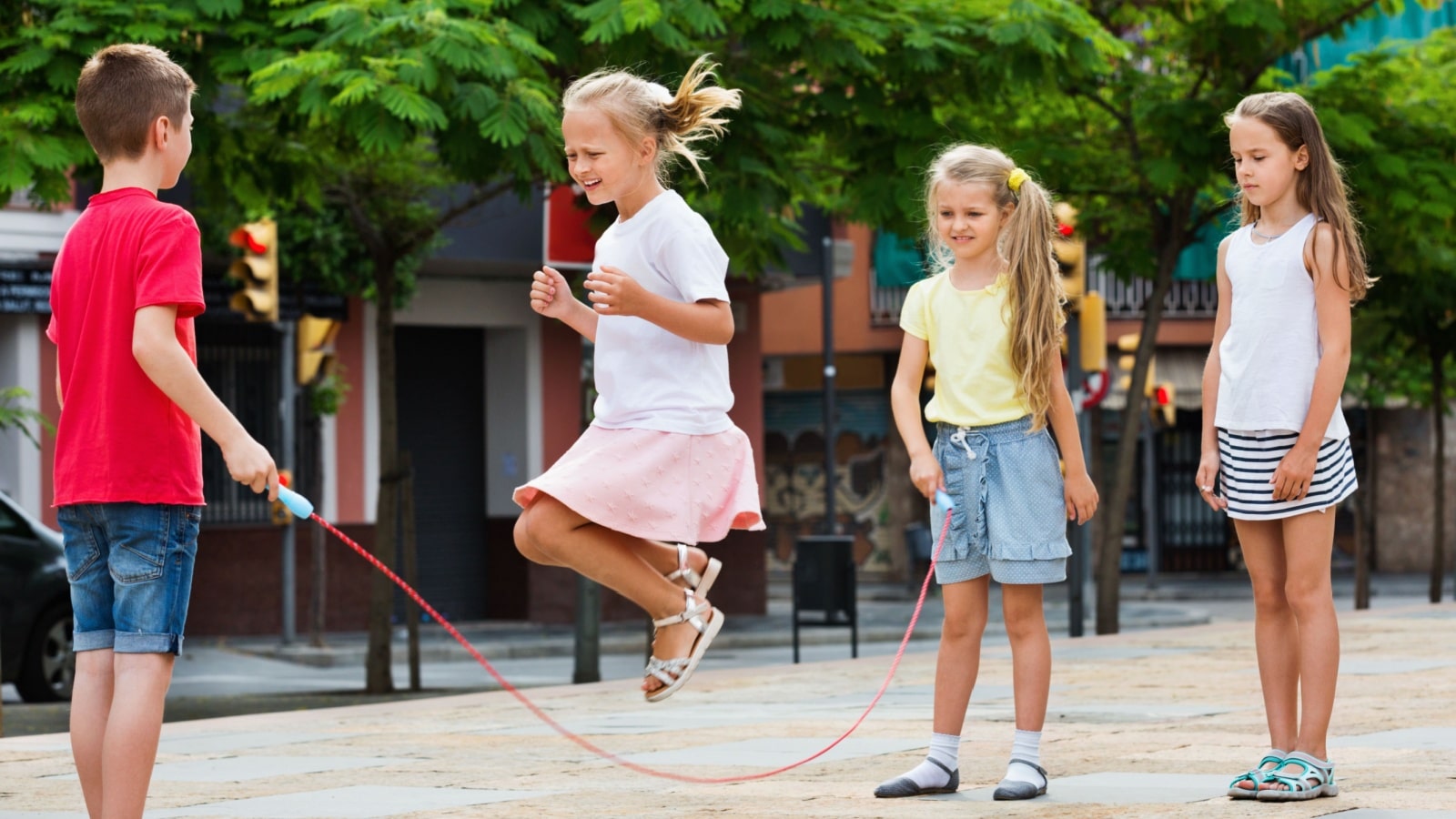 Children Kids Jumping Skipping Rope School Playground BearFotos Shutterstock