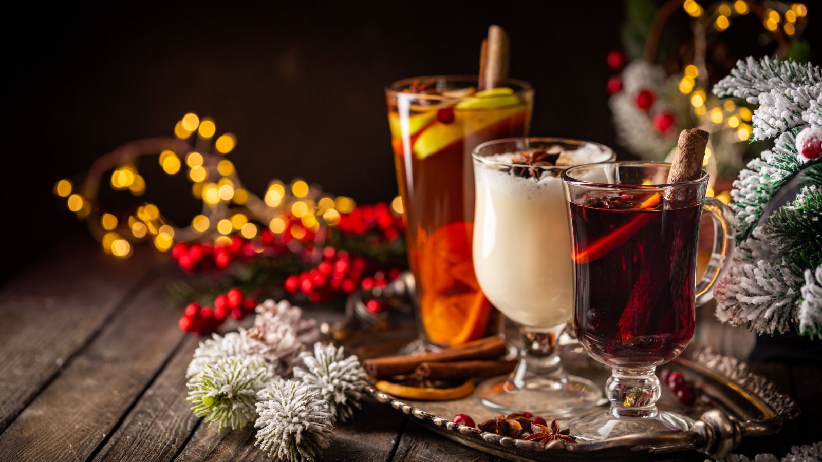 Cocktails warm eggnog mulled wine cider winter festive Goskova Tatiana Shutterstock Cocktails warm eggnog mulled wine cider winter festive Goskova Tatiana Shutterstock