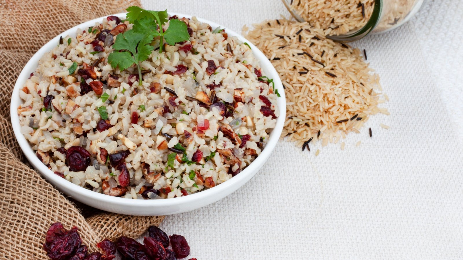 Delicious and healthy Wild rice pilaf salad with cranberries and pecan nuts Aninka Bongers Sutherland Shutterstock