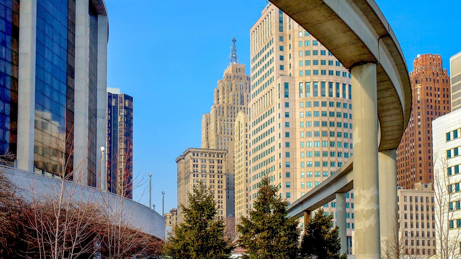 Detroit Michigan Monorail Gerald Bernard Shutterstock