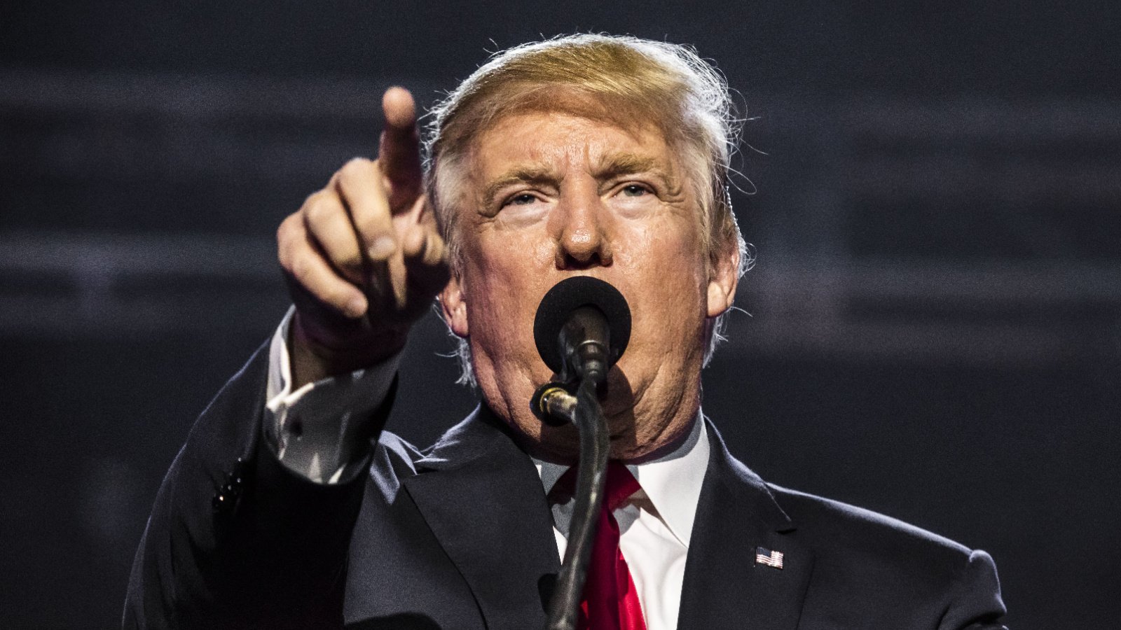 Donald Trump speaks points finger Joseph Sohm Shutterstock