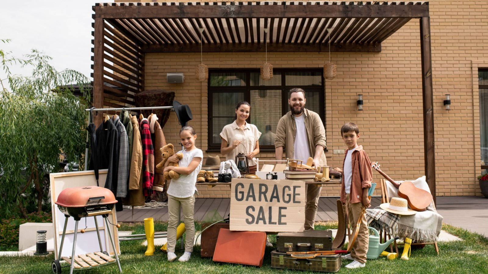 Family Yard Sale Garage Sell Pressmaster Shutterstock