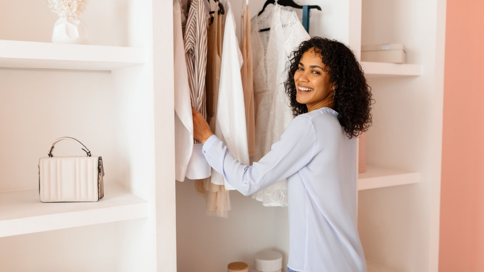 Fashion clothes organize closet storage Prostock studio Shutterstock