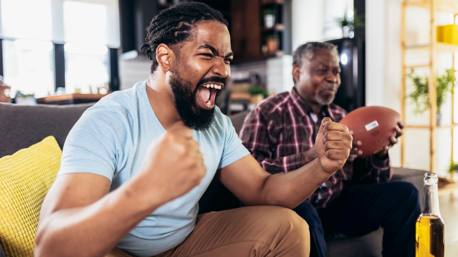 Father Son American Football Sports Fan Watch adriaticfoto shutterstock