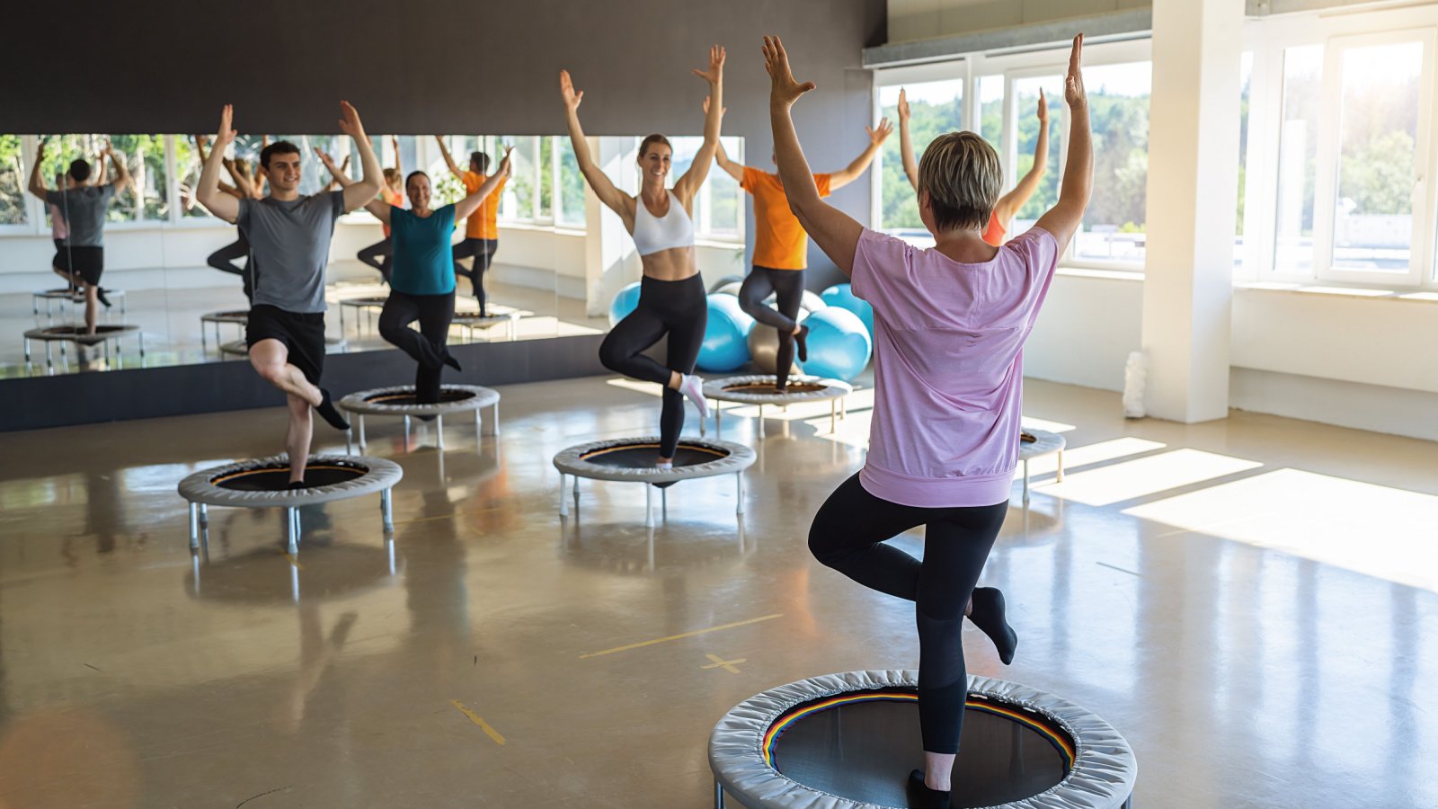 Fitness Class Rebounder Trampoline r.classen shutterstock