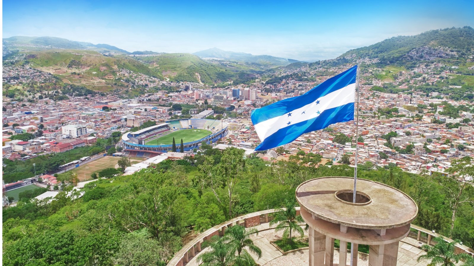 Flag of Honduras in Tegucigalpa Manuel Chinchilla Shutterstock