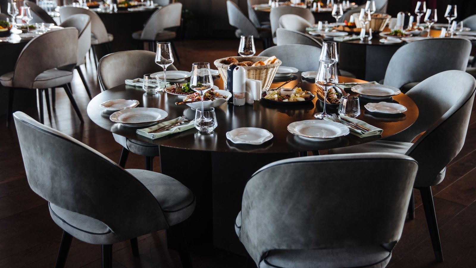 Formal table decor and setting at a resturant Oleksii Halutva Shutterstock