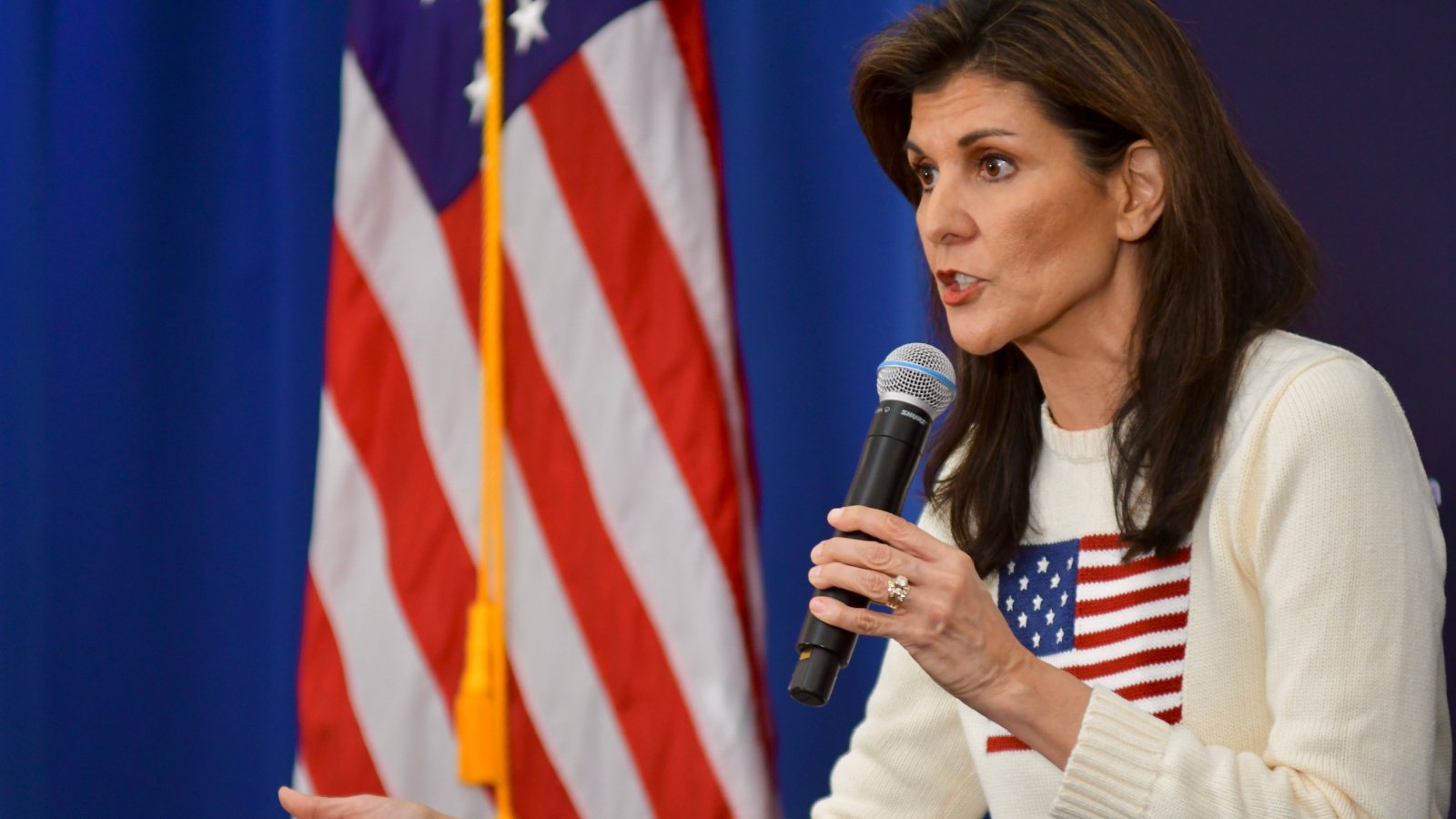 Former U.N. Ambassador Nikki Haley campaigns in the New Hampshire Andrew Cline Shutterstock