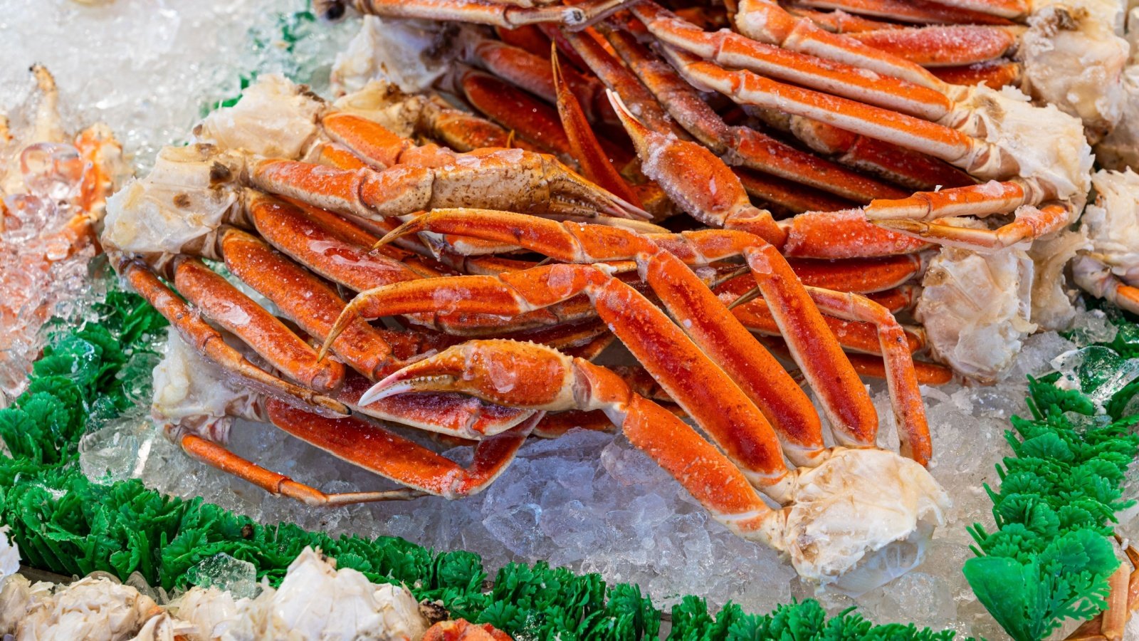 Frozen Alaska king crab legs seafood kan khampanya Shutterstock