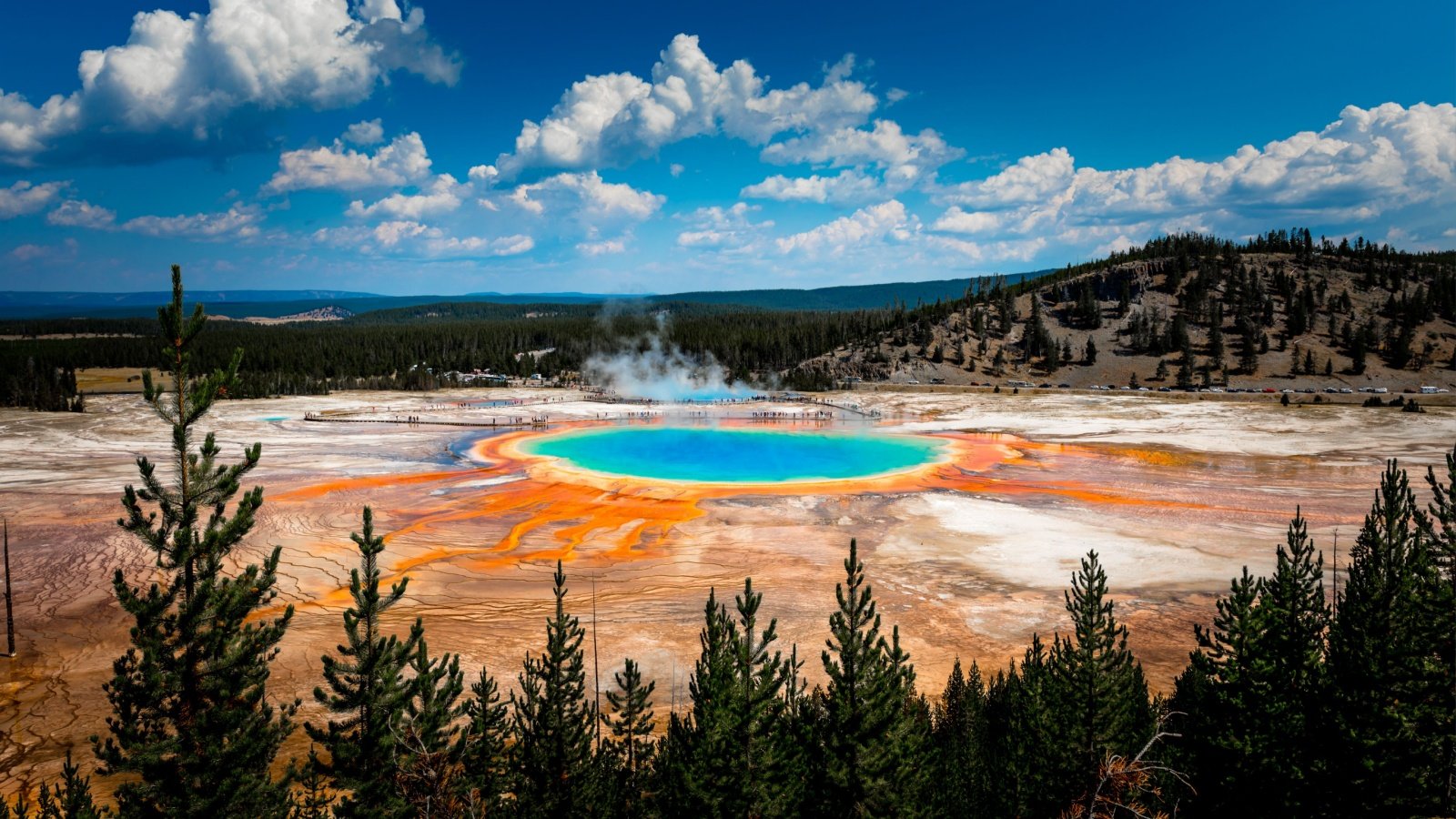 Grand Prismatic Spring view at Yellowstone National Park Anders Riishede Shutterstock