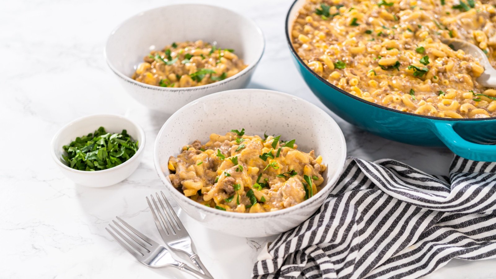 Hamburger Helper beef noodles parsley creamy dinner Arina P Habich Shutterstock Hamburger Helper beef noodles parsley creamy dinner Arina P Habich Shutterstock