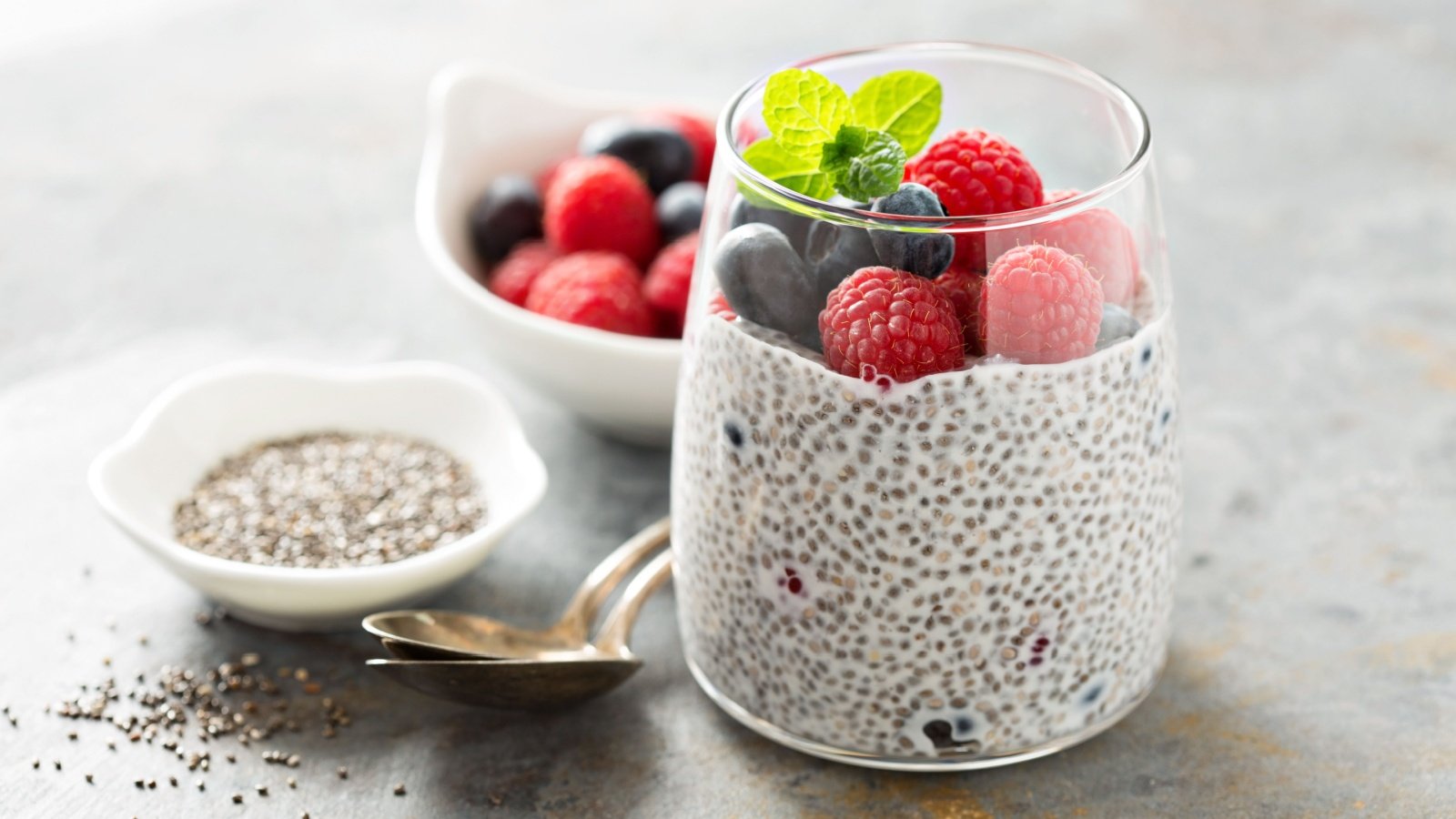 Healthy vanilla chia pudding Elena Veselova Shutterstock