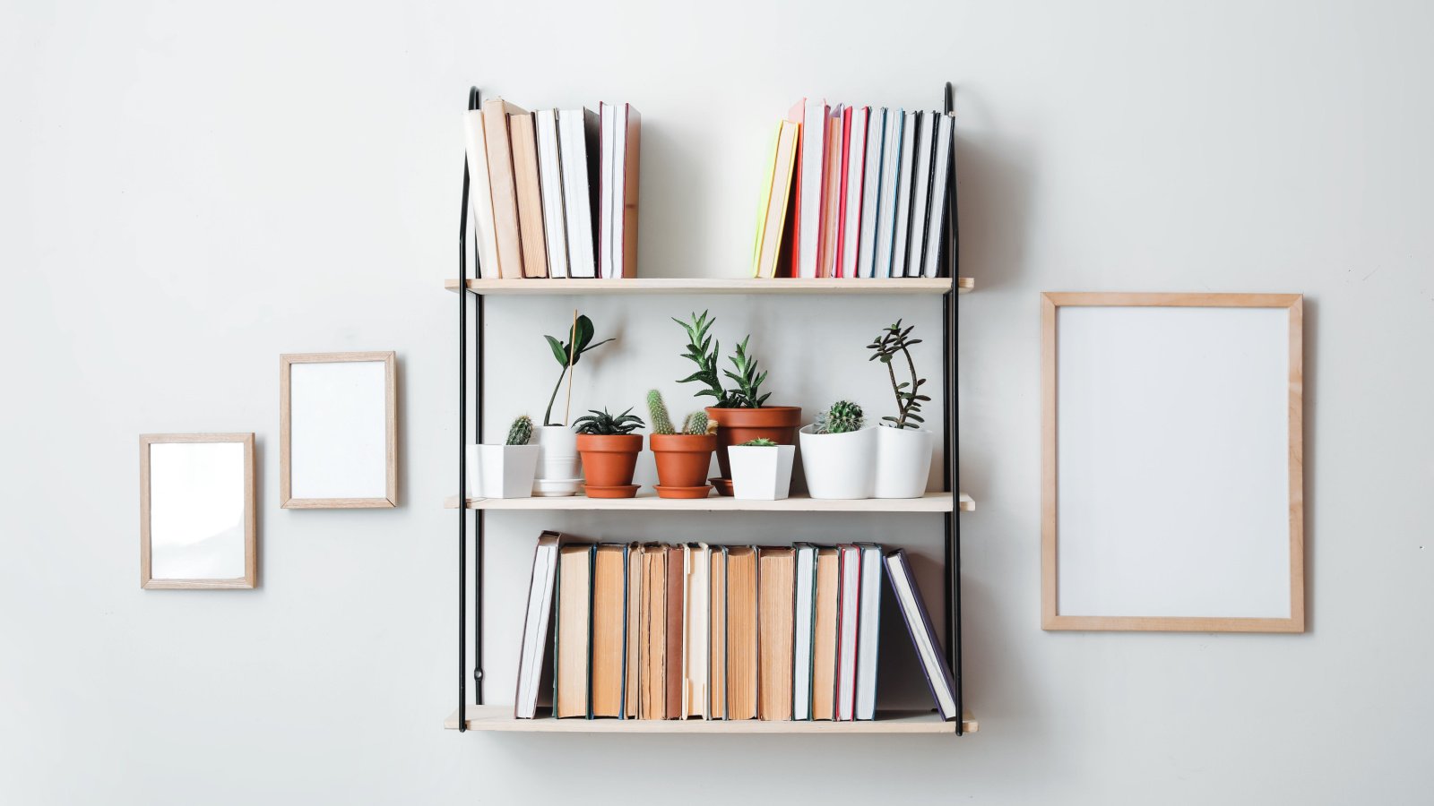 Home Decor Books Floating Shelf Plants Pixel Shot Shutterstock