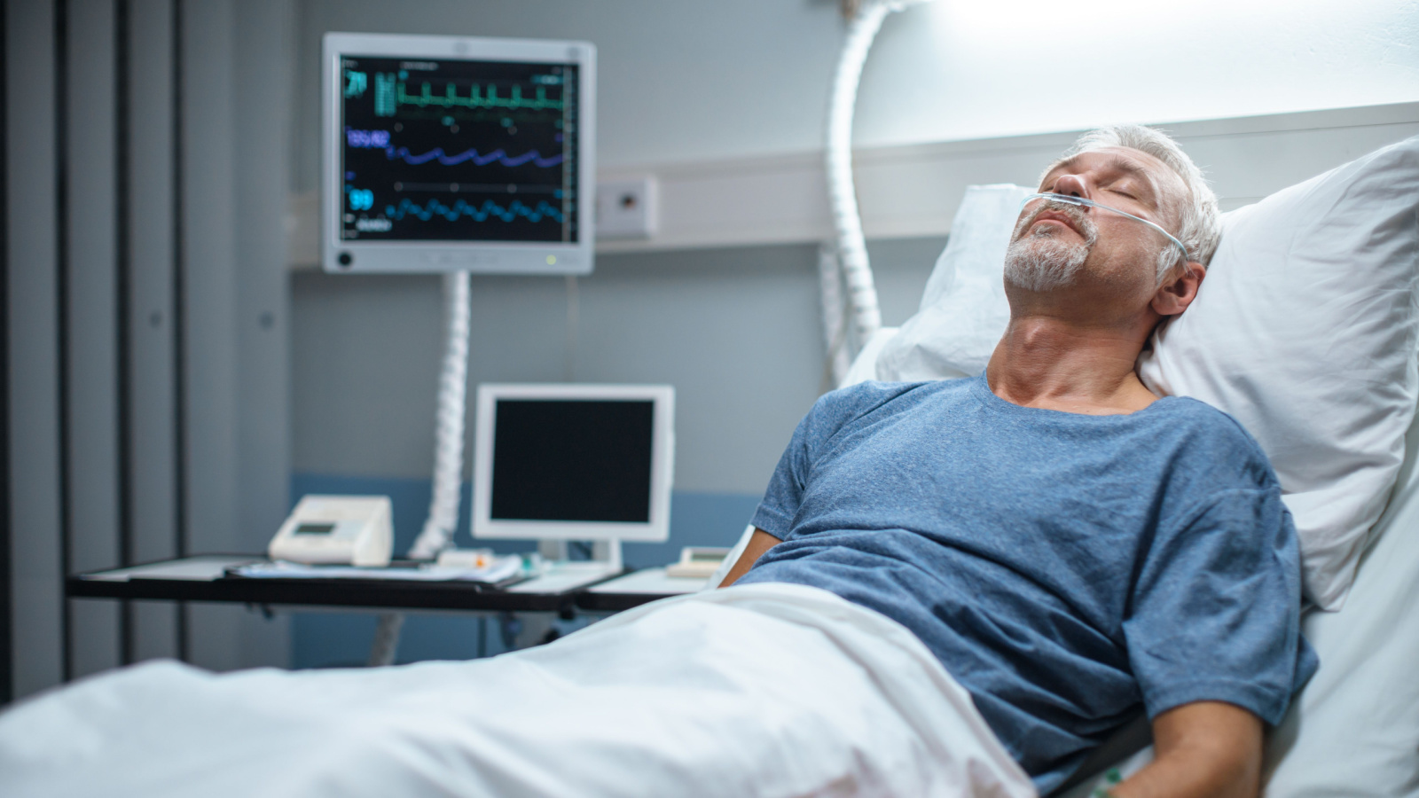 Hospital Senior Patient Rests father sick ill gorodenkoff shutterstock