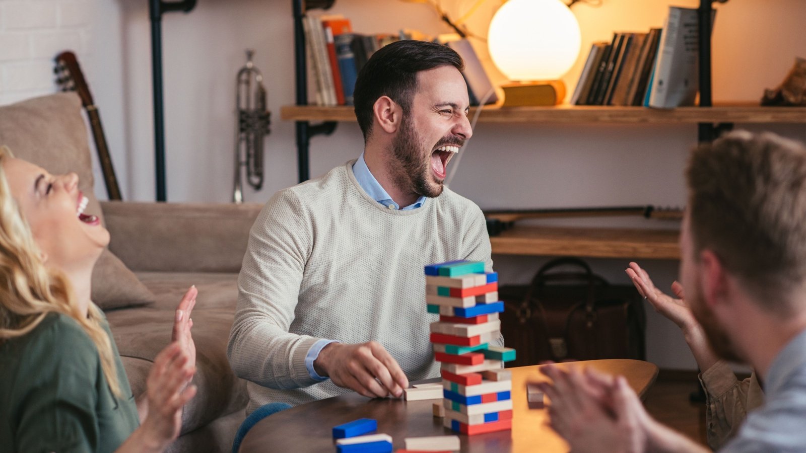 Jenga Game Night Friends bbernard shutterstock