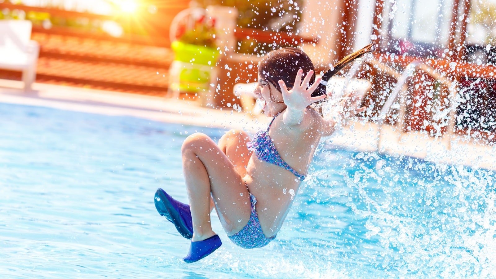 Kid Child Girl Swim Pool Summer Anna Om Shutterstock