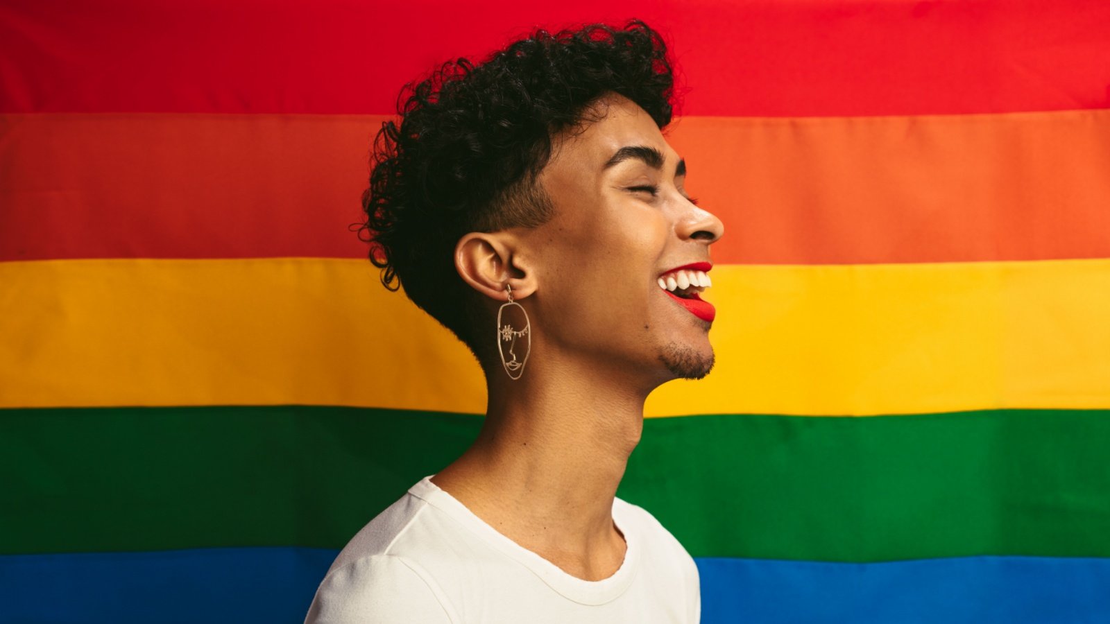 LGBTQ flag pride gay drag homosexual makeup Jacob Lund Shutterstock