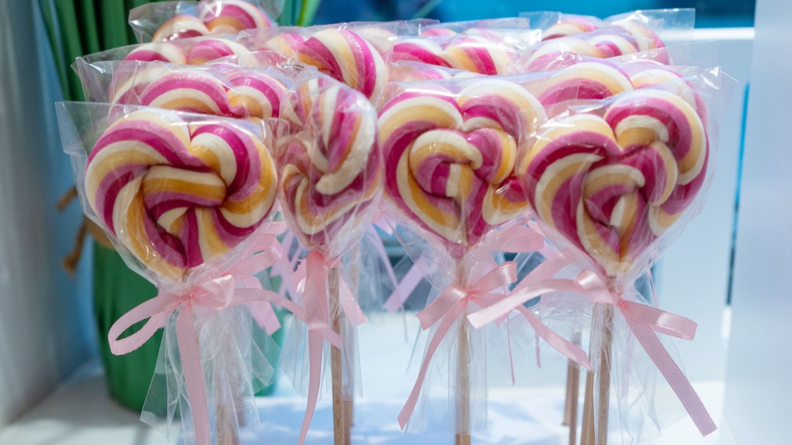 Lollipops candy suckers treats sweets sugar valentine hearts ribbons bows Ermak Oksana Shutterstock Lollipops candy suckers treats sweets sugar valentine hearts ribbons bows Ermak Oksana Shutterstock