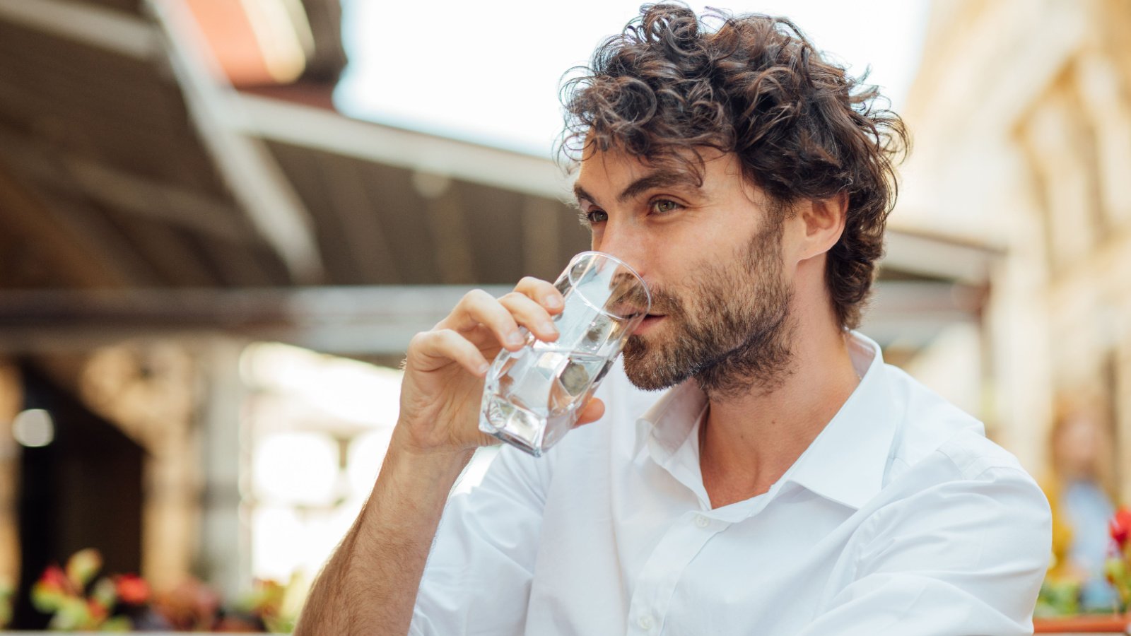 Male drinking water hydration health sober All kind of people Shutterstock