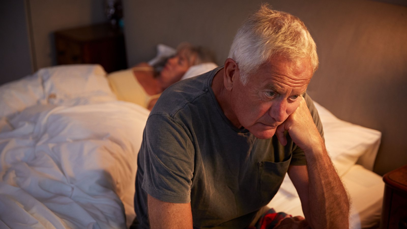 Male senior mature worry insomnia sleep anxiety angry Monkey Business Images Shutterstock