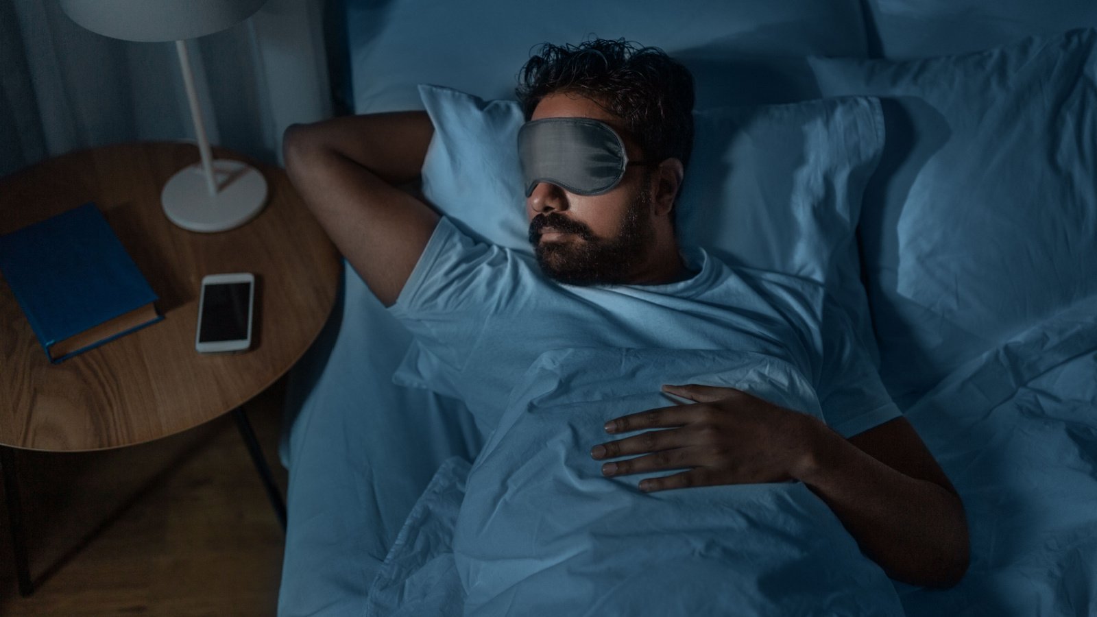 Male sleeping mask health rest Ground Picture Shutterstock