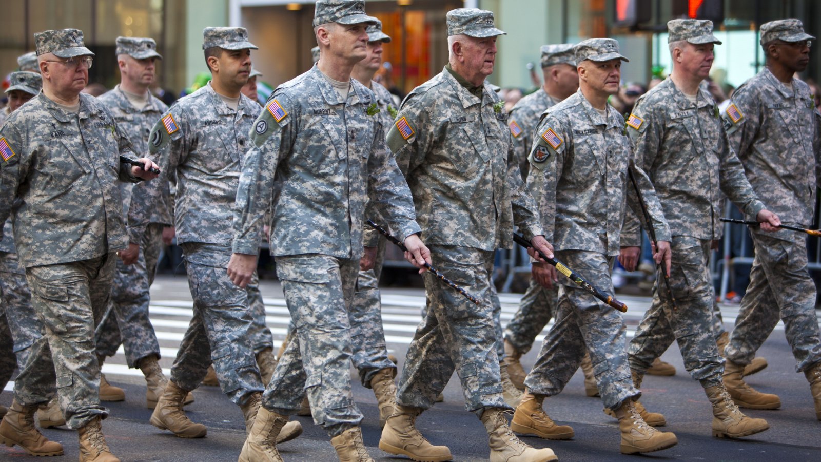 Marching US miltary soldiers Stuart Monk shutterstock