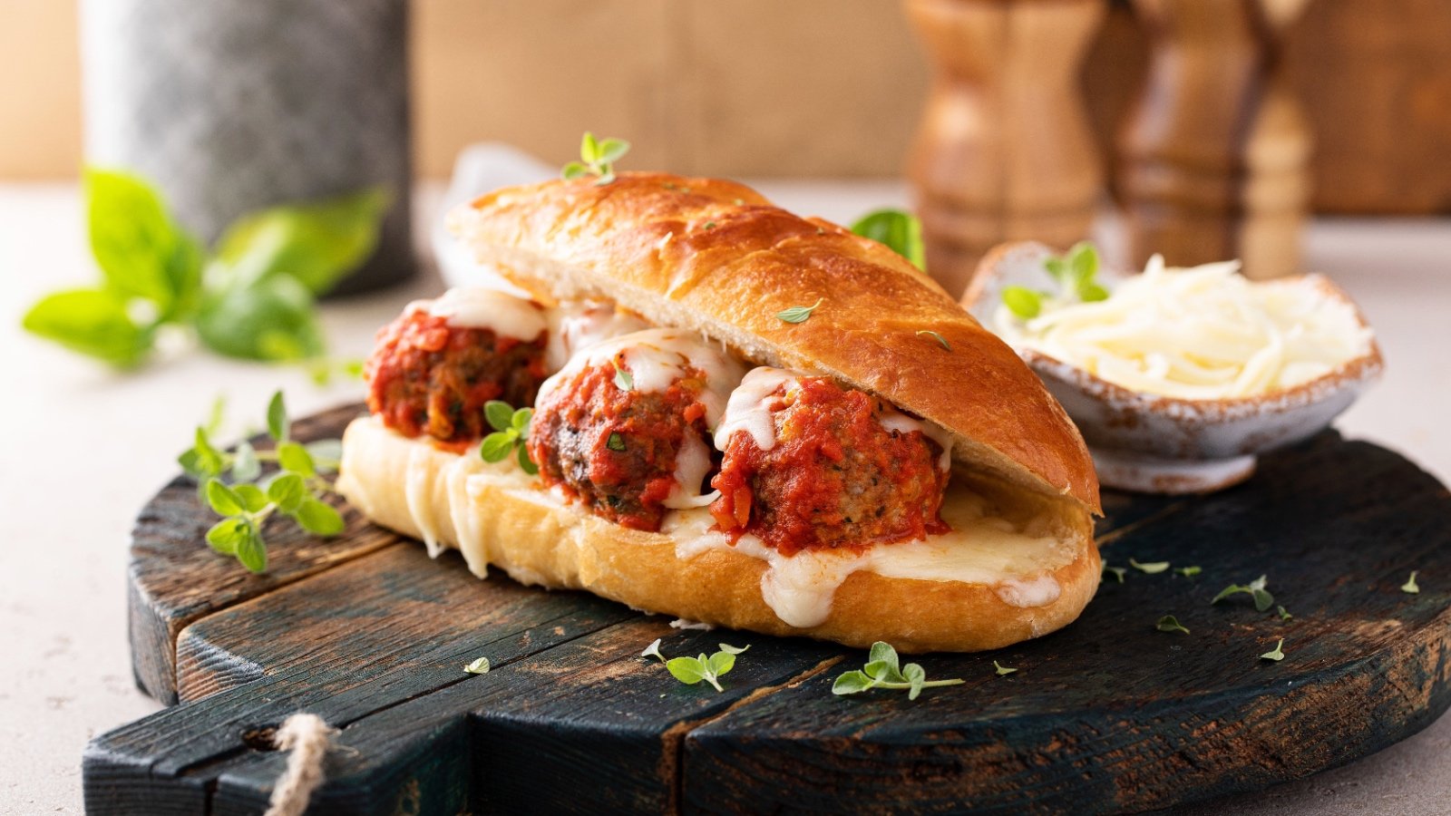 Meatball sub sandwich Elena Veselova Shutterstock