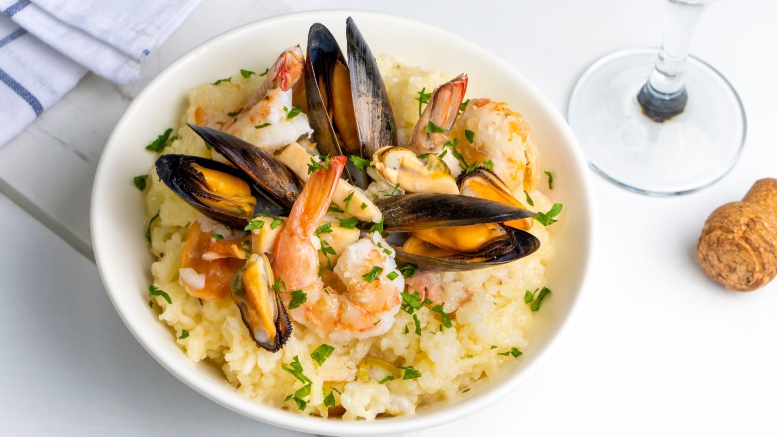 Mediterranean risotto with shrimp mussels octopus and clams Esin Deniz Shutterstock