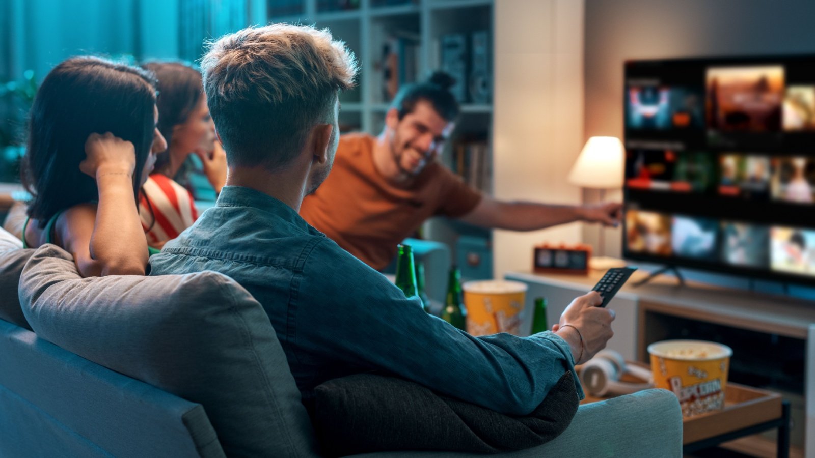 Movie Night Friends Watching television Stock Asso Shutterstock