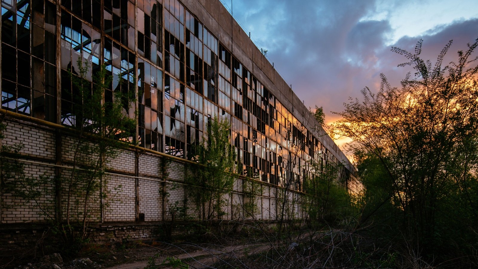 Old abandoned industrial building warehouse eerie broken windows Vladimir Mulder Shutterstock