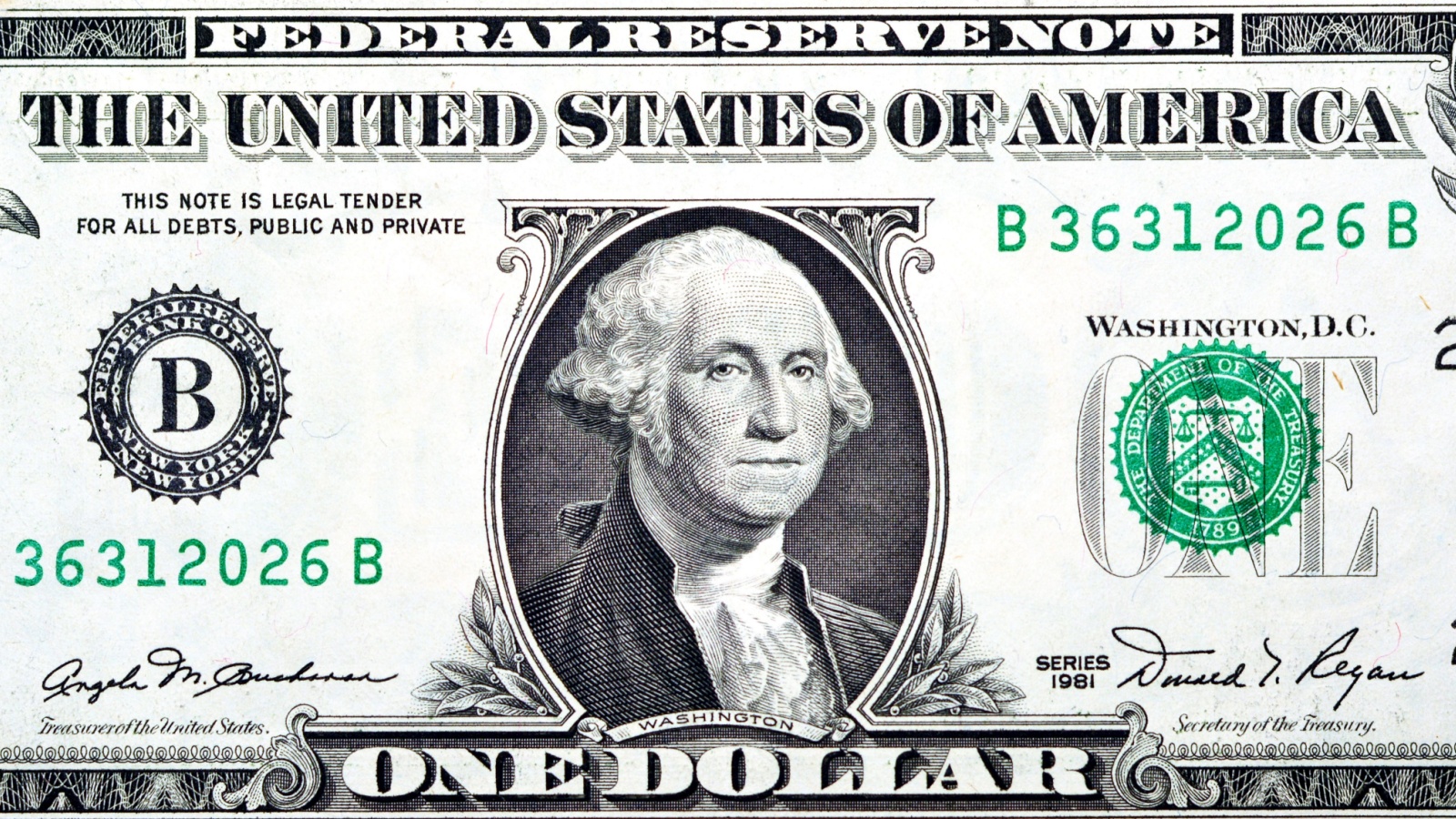 One dollar money George Washington banknote currency bill United States of America Tamer A Soliman Shutterstock