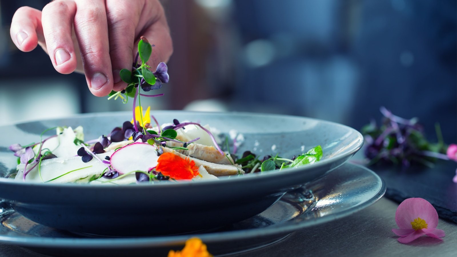 Plating Food With Edible Flowers Marian Weyo Shutterstock