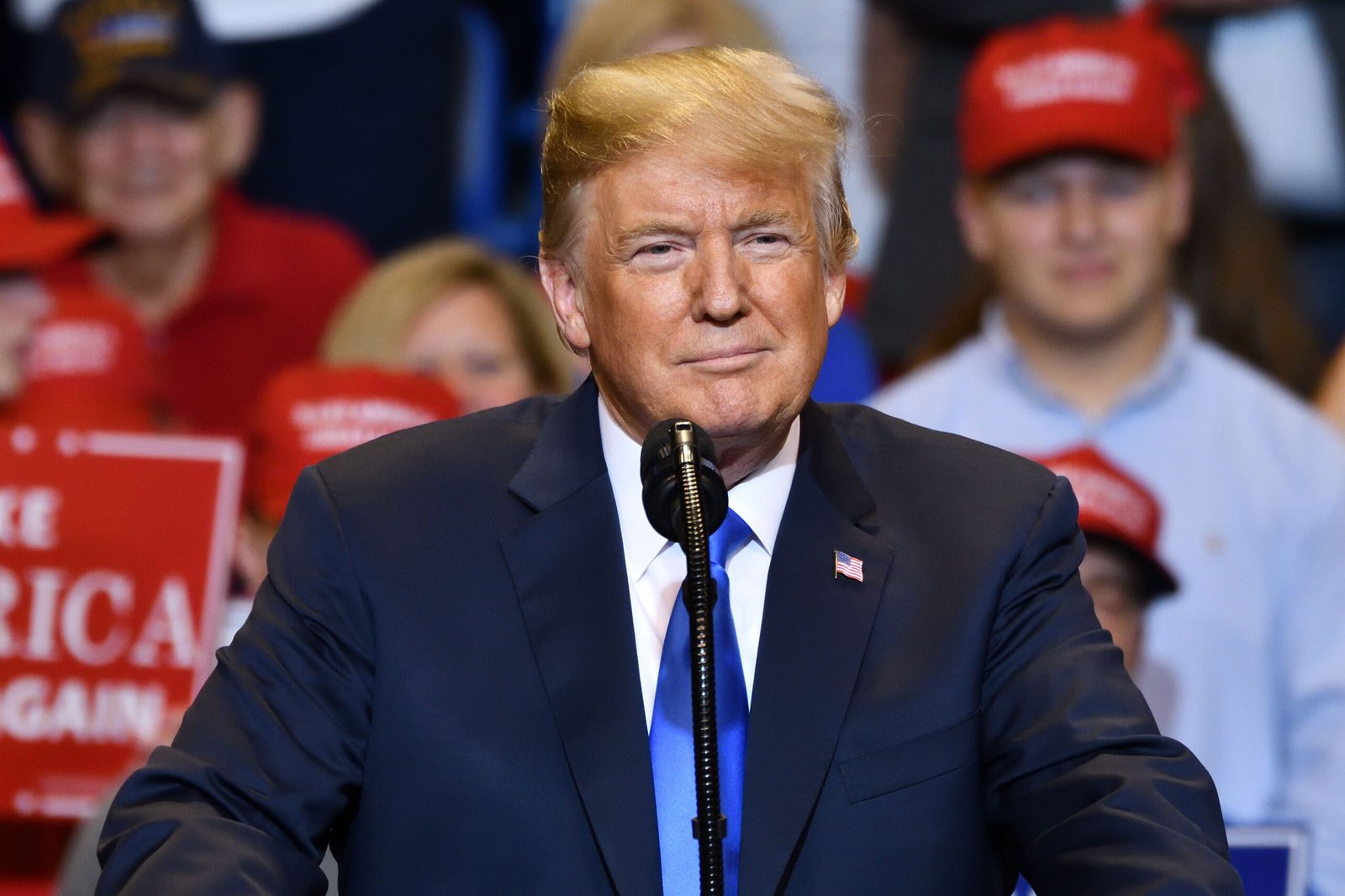 Politics Trump Smiling Rally MAGA Hats 2018 Evan El Amin Shutterstock