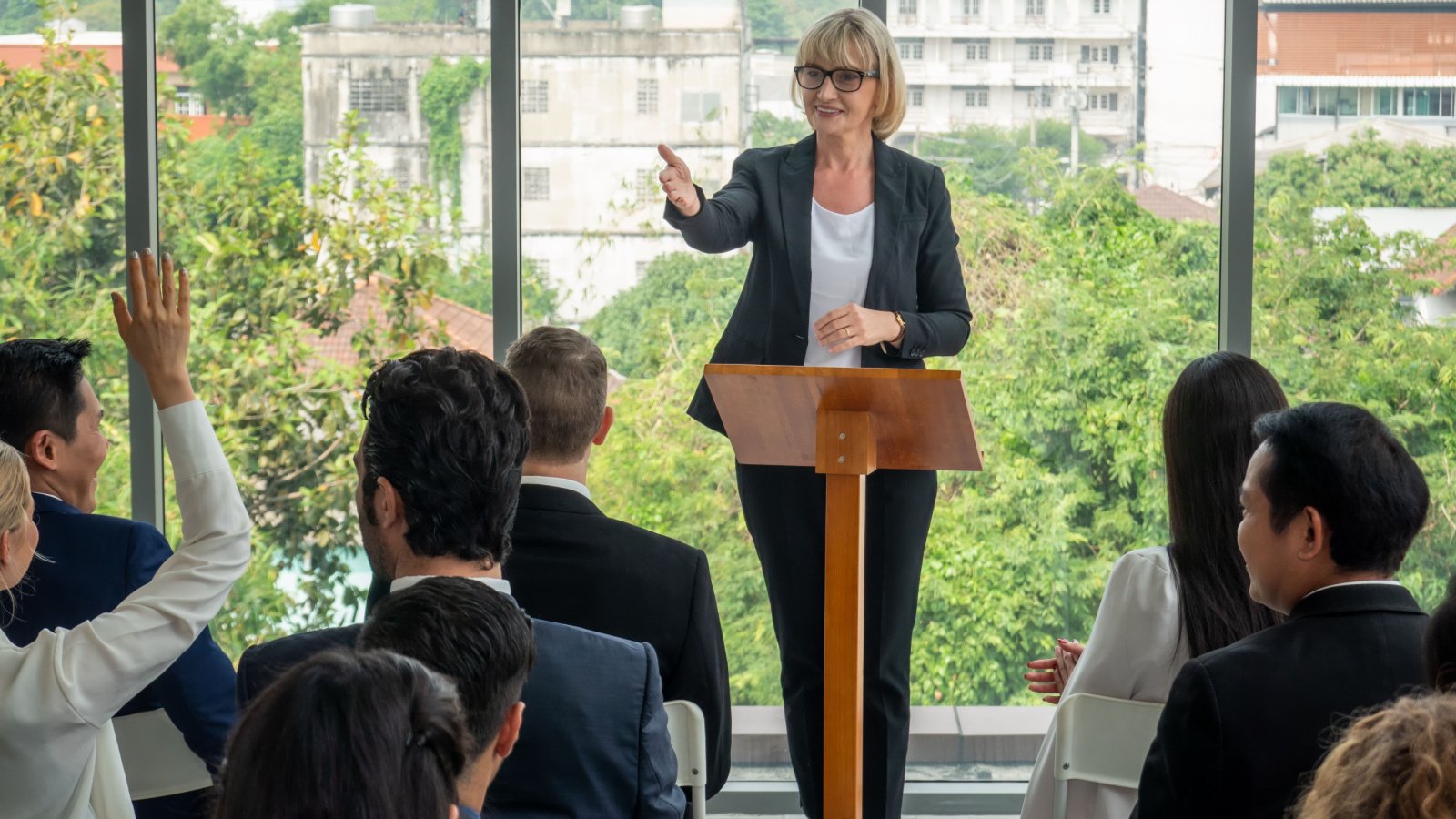 Public Speaking Woman Confident Boss Manager Rawpixels stock Shutterstock