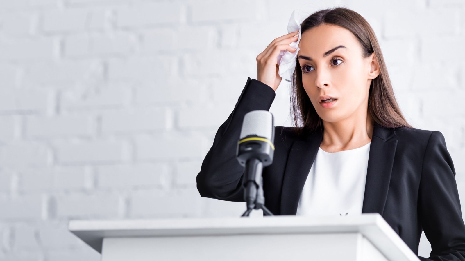 Public speaking Fear scared anxious Woman LightField Studios Shutterstock