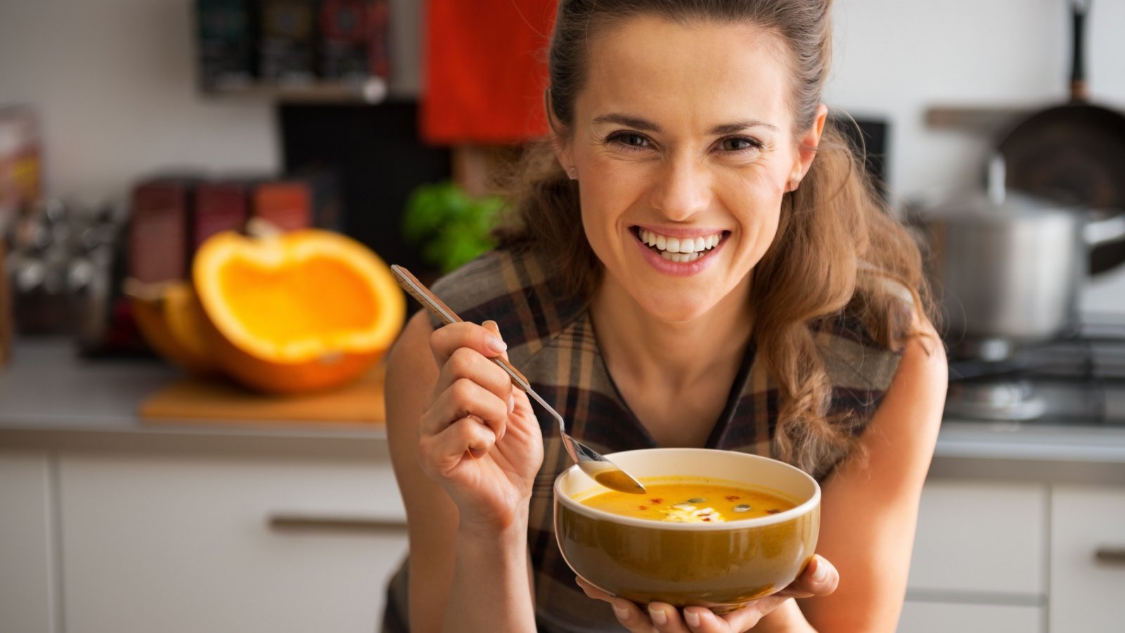 Pumpkin Soup Fall Cooking Woman Alliance Images Shutterstock